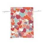 Valentines Day Hearts Romance Love Lightweight Drawstring Pouch (L) Back