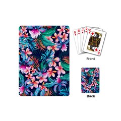 Hawaiian Flowers Hawaii Playing Cards Single Design (mini) by Cemarart