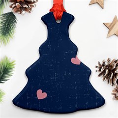 Corazones, Blue, Pattern Christmas Tree Ornament (two Sides) by kyorashop23
