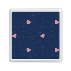 Corazones, Blue, Pattern Memory Card Reader (square) by kyorashop23