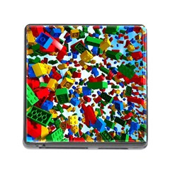 Falling Lego Bricks, Desenho, Fall, Games Memory Card Reader (square 5 Slot) by kyorashop23