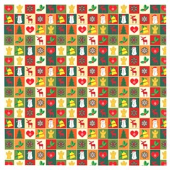 Template Christmas Pattern Wooden Puzzle Square by Proyonanggan