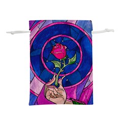 Enchanted Rose Stained Glass Lightweight Drawstring Pouch (m) by Cemarart