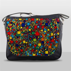 Shapes Pattern Messenger Bag by Posterlux