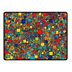 Shapes Pattern Two Sides Fleece Blanket (small) by Posterlux
