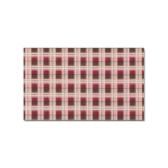 Retro 60s 50s Plaid Pattern 2 Sticker (rectangular) by violetheavensky