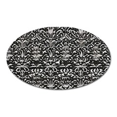 Gothic Leaf Pattern 2 Oval Magnet by violetheavensky