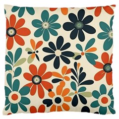 Retro Scandinavian Nordic Flowers Pattern 2 Standard Premium Plush Fleece Cushion Case (one Side) by violetheavensky
