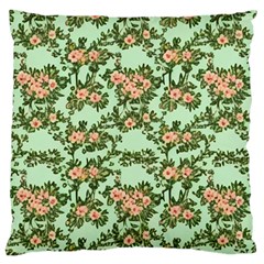 Retro 1880s Flowers Pattern 5 Large Cushion Case (one Side) by violetheavensky