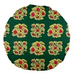 Retro 1880s Flowers Pattern 6 Large 18  Premium Round Cushions Front
