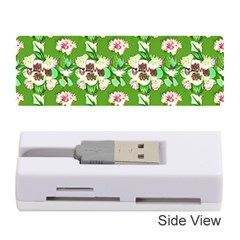 Retro 1880s Flowers Pattern 4 Memory Card Reader (stick) by violetheavensky