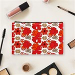 Mid Century Retro Floral 1970s 1960s Pattern 91 Cosmetic Bag (Medium) Front