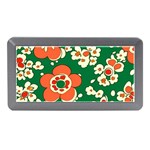 Mid Century Retro Floral 1970s 1960s Pattern 94 Memory Card Reader (Mini) Front