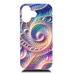 Abstract Fractal Art Swirl Pattern Iphone 16 Black Uv Print Pc Hardshell Case by Salmanaz77
