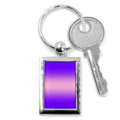 Indigo Violet To Cotton Candy Pink Bilinear Gradient Key Chain (rectangle) by GradientsOmbre