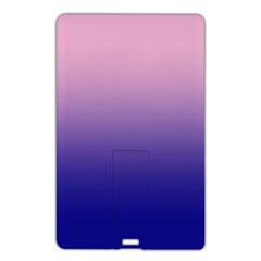 Cotton Candy Pink To Navy Blue Linear Gradient Name Card Style Usb Flash Drive by GradientsOmbre