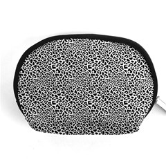Black White Leopard Accessory Pouch (medium) by DinkovaArt