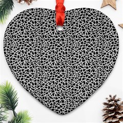 Giraffe Pattern (2) Ornament (heart) by DinkovaArt