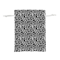 Black White Giraffe Pattern Lightweight Drawstring Pouch (s) by DinkovaArt
