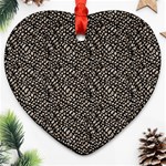 Brown Snake Pattern Ornament (Heart) Front