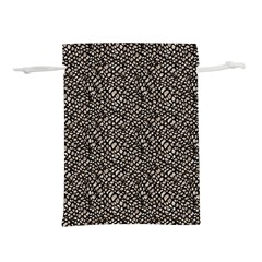 Brown Snake Pattern Lightweight Drawstring Pouch (s) by DinkovaArt