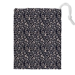 Brown Giraffe Pattern Drawstring Pouch (4xl) by DinkovaArt