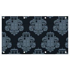 Dr Who Tardis Pattern Banner And Sign 7  X 4  by Tsamara