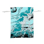 Fluid Turquoise Lightweight Drawstring Pouch (S) Back