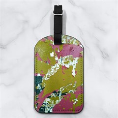 Colorwoven Abstract Print Nappa Leather Luggage Tag Rectangle by dflcprintsclothing