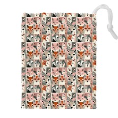 Foxs Drawstring Pouch (4xl) by DinkovaArt