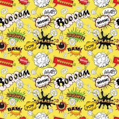 Cartoon Comics Pattern Play Mat (square) by Posterlux