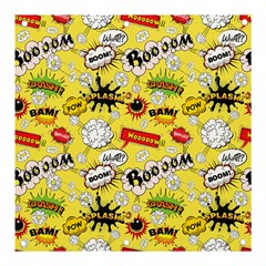 Cartoon Comics Pattern Banner And Sign 3  X 3  by Posterlux