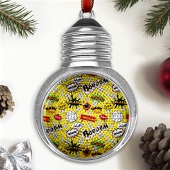 Cartoon Comics Pattern Metal Light Bulb Shape Ornament by Posterlux