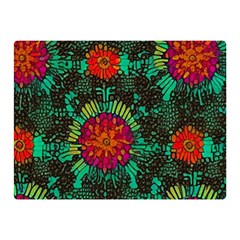 Mid Century Retro Floral 1970s 1960s Pattern 72 35  X 27  Two Sides Premium Plush Fleece Blanket (mini) by violetheavensky