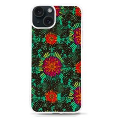 Mid Century Retro Floral 1970s 1960s Pattern 72 Iphone 15 Tpu Uv Print Case by violetheavensky