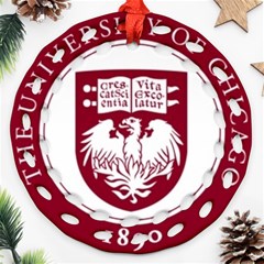 University Of Chicago Round Filigree Ornament (two Sides) by avitendut