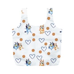 Bluey, Bluey Merch, Bluey Pattern, Bluey Bluey, Bingo, Bluey Design, Bluey Dog Full Print Recycle Bag (m) by avitendut