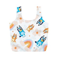 Bluey, Bluey Merch, Bluey Pattern, Bluey Bluey, Bingo, Bluey Design, Bluey Dog Full Print Recycle Bag (m) by avitendut