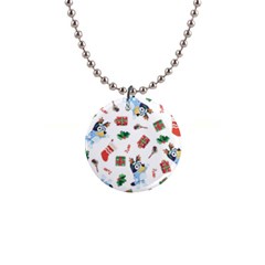 Bluey, Bluey Merch, Bluey Pattern, Bluey Bluey, Bingo, Bluey Design, Bluey Dog 1  Button Necklace by avitendut