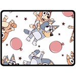 Bluey, Bluey merch, Bluey pattern, Bluey Bluey, bingo, Bluey design, bluey dog 80  x 56  Two Sides Fleece Blanket (Large) 80 x60  Blanket Back