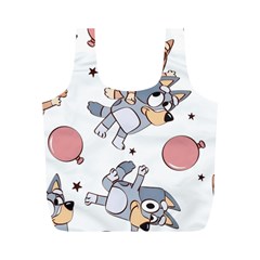 Bluey, Bluey Merch, Bluey Pattern, Bluey Bluey, Bingo, Bluey Design, Bluey Dog Full Print Recycle Bag (m) by avitendut
