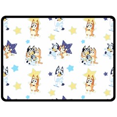 Bluey, Bluey Merch, Bluey Pattern, Bluey Bluey, Bingo, Bluey Design, Bluey Dog 80  X 56  Two Sides Fleece Blanket (large) by avitendut