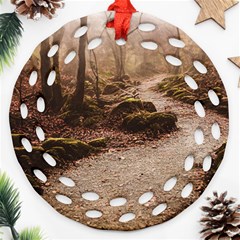 Path Trees Forest Fantasy Ornament (round Filigree) by Anend