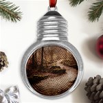 Path Trees Forest Fantasy Metal Light Bulb Shape Ornament Front