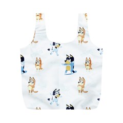 Bluey, Bluey Merch, Bluey Pattern, Bluey Bluey, Bingo, Bluey Design, Bluey Dog Full Print Recycle Bag (m) by avitendut