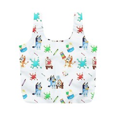 Bluey, Bluey Merch, Bluey Pattern, Bluey Bluey, Bingo, Bluey Design, Bluey Dog Full Print Recycle Bag (m) by avitendut