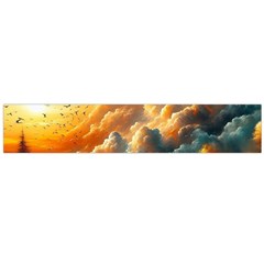 Nature Storm Painting 15 x80  Large Premium Plush Fleece Scarf  by Anend