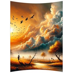 Nature Storm Painting Back Support Cushion by Anend