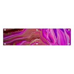 Magenta Waves Banner And Sign 4  X 1  by kaleidomarblingart