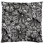 Mid Century Retro Floral 1970s 1960s Pattern 73 18  Baby Flannel Cushion Case (Two Sides) Back